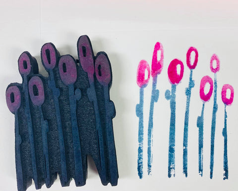 Kae Pea | Wildflowers in Repeat | Foam Stamp